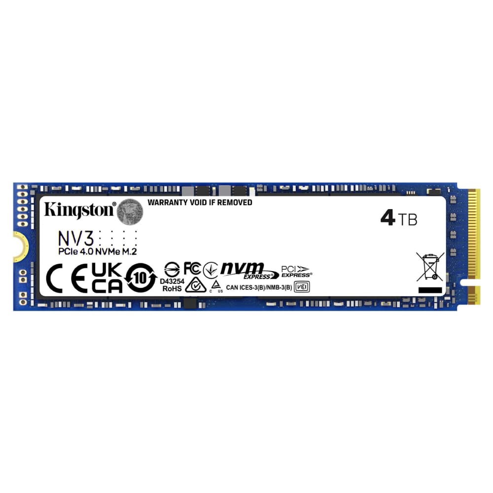 Kingston Kingston NV3 4TB M.2 NVMe PCIe 4.0 SSD/Solid State Drive - 4TB NVMe